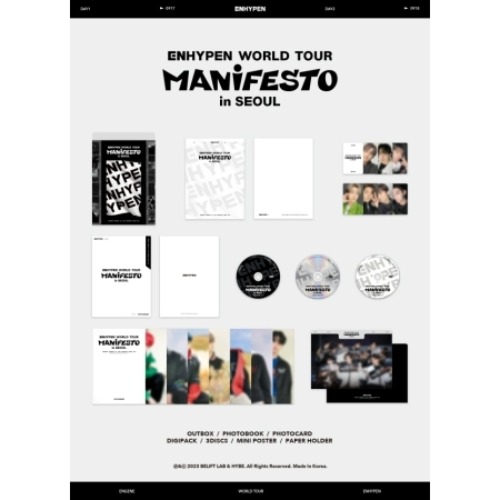 ENHYPEN (엔하이픈) - ENHYPEN WORLD TOUR [MANIFESTO] IN SEOUL (DVD) [특전 : 오리지널 티켓 2종 1세트 증정]